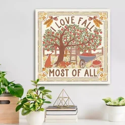 Fall>Kirklands Home I Love Fall Most of All Canvas Art Print Multi