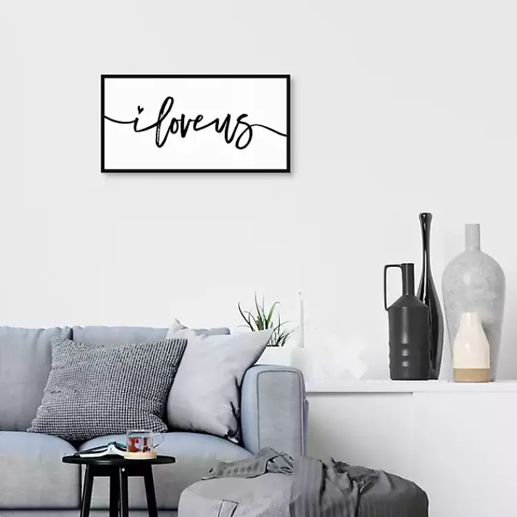 Kirklands Home I Love Us Framed Canvas Art Print, 25x13 in. Online