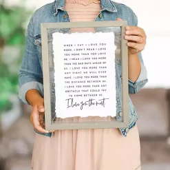 Kirklands Home I Love You Most Framed Wall Plaque