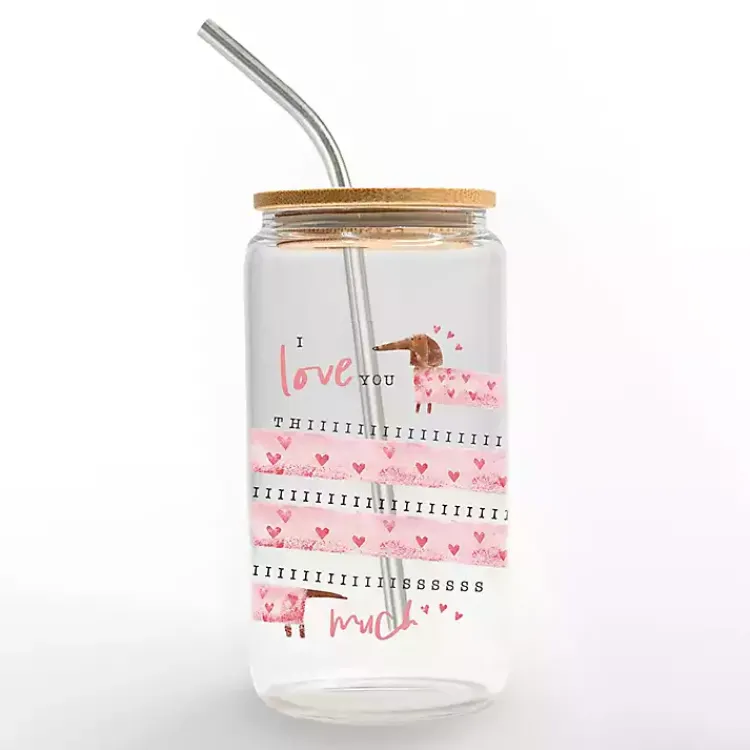 Kirklands Home I Love You Thiiiiis Much Glass Tumbler Clearance