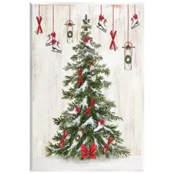 Christmas Art & Wall Decor>Kirklands Home Ice Skates & Sleds Christmas Tree Wall Plaque