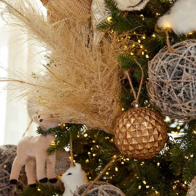 Christmas Arrangements & Garland>Kirklands Home Iced Natural Pampas Grass Stem Tan