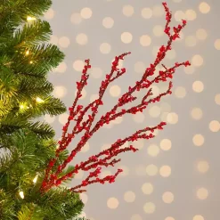 Christmas Tree Decorations>Kirklands Home Iced Branch Christmas Tree Pick Red