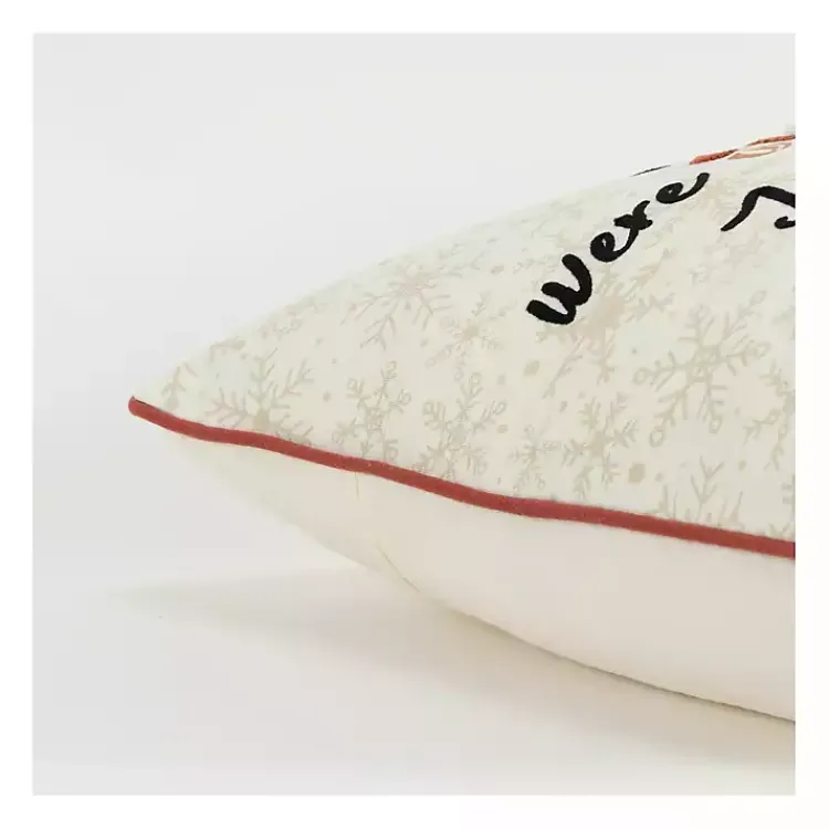 Christmas Pillows>Kirklands Home If Hugs were Snowflakes Christmas Throw Pillow White