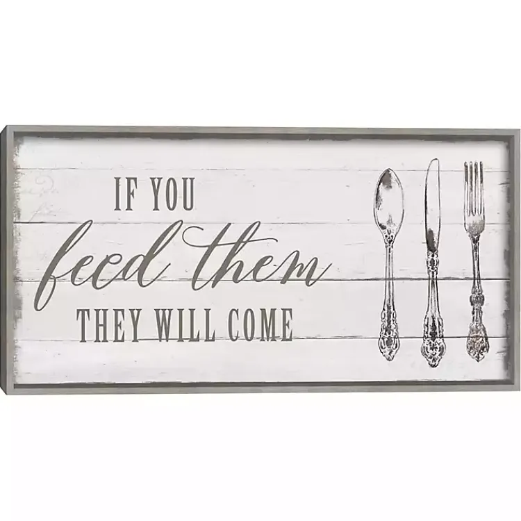Kirklands Home If You Feed Them Framed Canvas Art Print Clearance