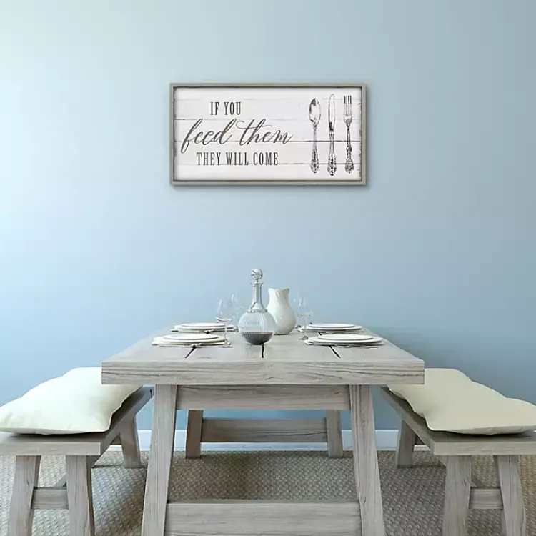 Kirklands Home If You Feed Them Framed Canvas Art Print Clearance