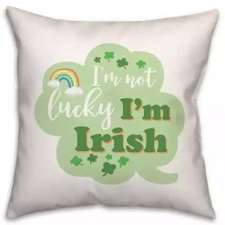 St Patricks Day Decorations>Kirklands Home I'm Not Lucky I'm Irish Throw Pillow