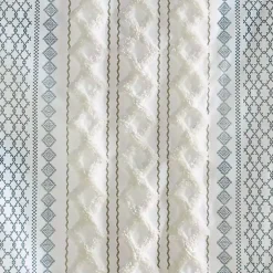 Kirklands Home Imani Chenille Stripe Curtain Panel, 84 in. Blue Sale