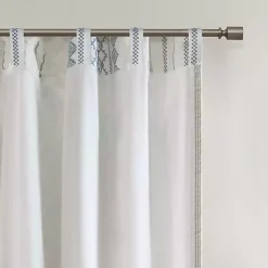 Kirklands Home Imani Chenille Stripe Curtain Panel, 95 in. Blue Sale