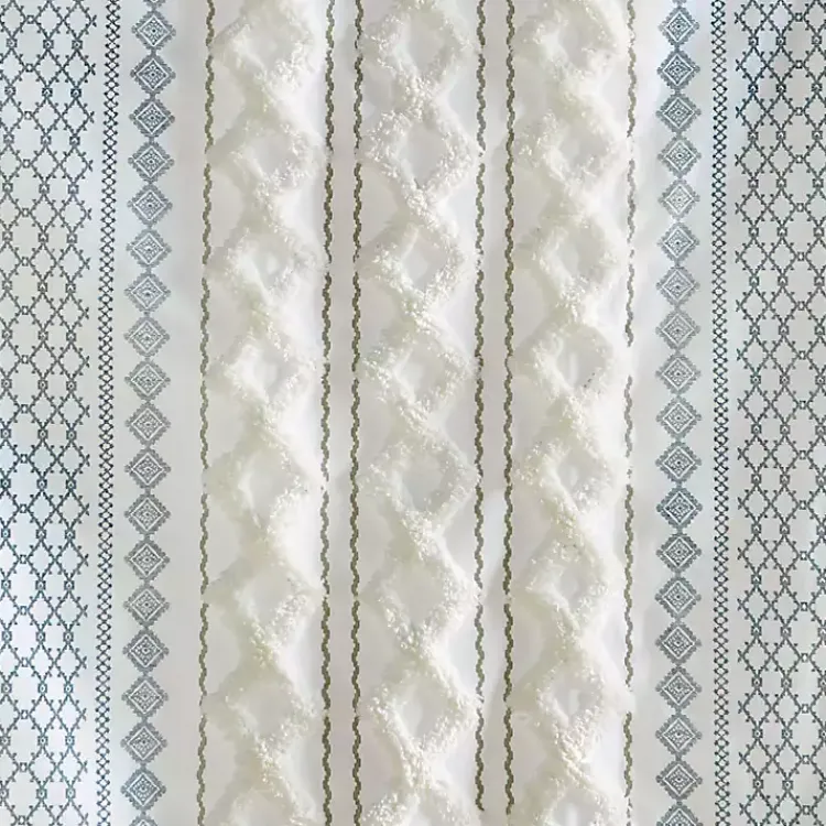 Kirklands Home Imani Chenille Stripe Curtain Panel, 95 in. Blue Sale