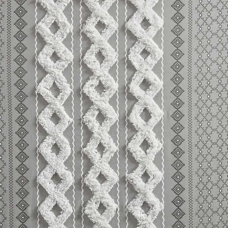 Kirklands Home Imani Chenille Stripe Curtain Panel, 84 in. Gray Sale