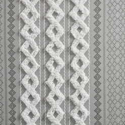 Kirklands Home Imani Chenille Stripe Curtain Panel, 95 in. Gray Hot