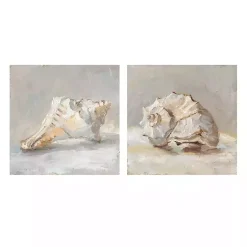 Kirklands Home Impressionist Shell Canvas Art Prints, Set of 2 Tan Online