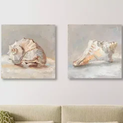 Kirklands Home Impressionist Shell Canvas Art Prints, Set of 2 Tan Online