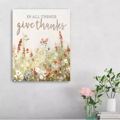 Fall>Kirklands Home In All Things Give Thanks Canvas Art Print