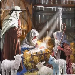 Christmas Art & Wall Decor>Kirklands Home In The Manger Christmas Canvas Art Print Multi