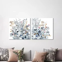 Kirklands Home Indigo and Ochre 2-pc. Canvas Art Set Outlet