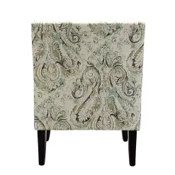Kirklands Home Indigo and Yellow Floral Upholstered Accent Chair New