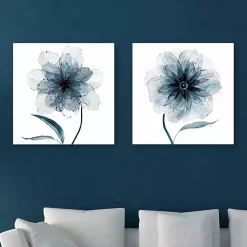 Kirklands Home Indigo Bloom Canvas Art Prints, Set of 2 Sale