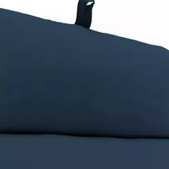 Kirklands Home Indigo Canvas French Edge Outdoor Chaise Cushion Blue Clearance