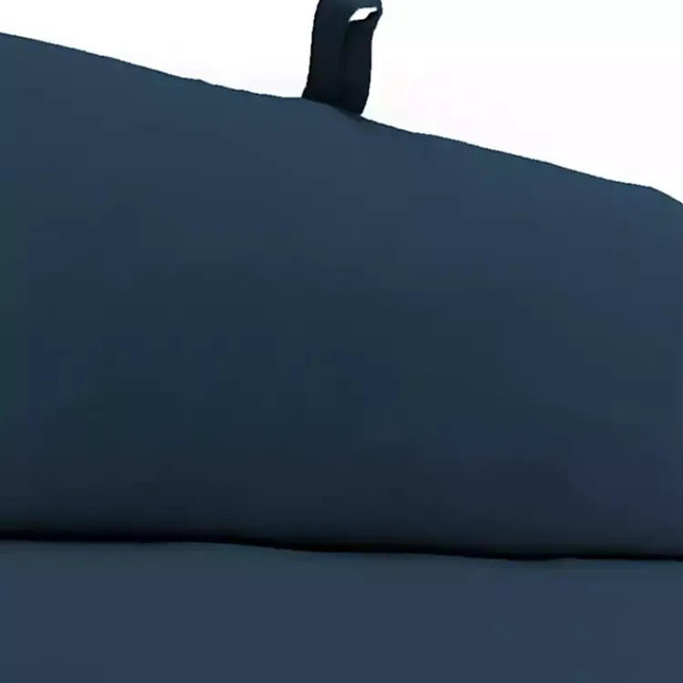 Kirklands Home Indigo Canvas French Edge Outdoor Chaise Cushion Blue Clearance