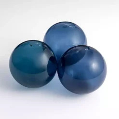 Bowl Filler>Kirklands Home Indigo Glass Orbs, Set of 3 Blue