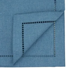 Kirklands Home Indigo Hemstitch Border Table Runner Blue Best