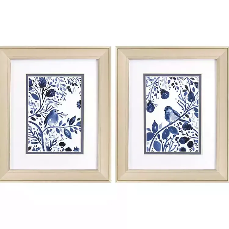 Kirklands Home Indigo Song Framed Art Prints, Set of 2 Clearance