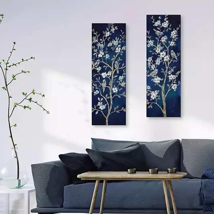 Kirklands Home Indigo Spring I & II Canvas Art Prints, Set of 2 Blue