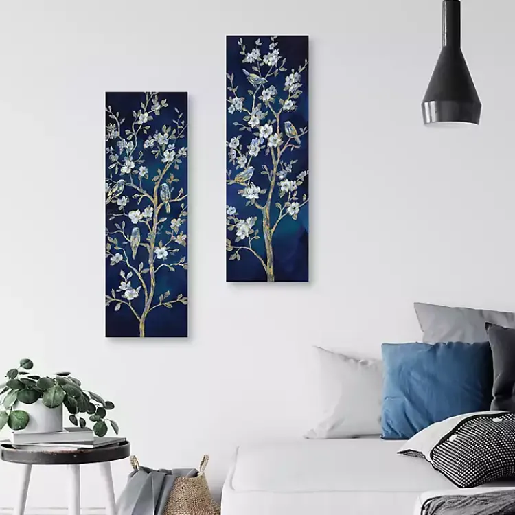 Kirklands Home Indigo Spring I & II Canvas Art Prints, Set of 2 Blue