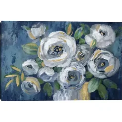 Kirklands Home Indigo Touch of Gold Canvas Art Print, 36x24 in. Blue Outlet