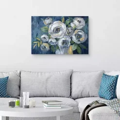 Kirklands Home Indigo Touch of Gold Canvas Art Print, 36x24 in. Blue Outlet