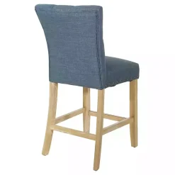 Kirklands Home Indigo Tufted Nailhead Counter Stools, Set of 2 Blue Clearance
