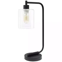 Kirklands Home Industrial Black Iron Desk Lamp Clear Best