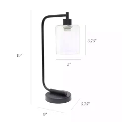 Kirklands Home Industrial Black Iron Desk Lamp Clear Best