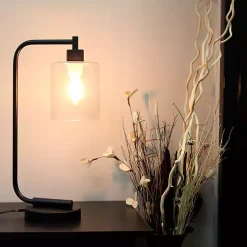 Kirklands Home Industrial Black Iron Desk Lamp Clear Best