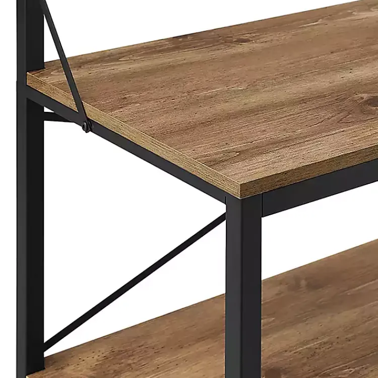Kirklands Home Industrial Metal and Barnwood Hall Tree Discount