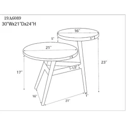 Kirklands Home Industrial Two-Tiered Gunmetal Accent Table Brown Outlet