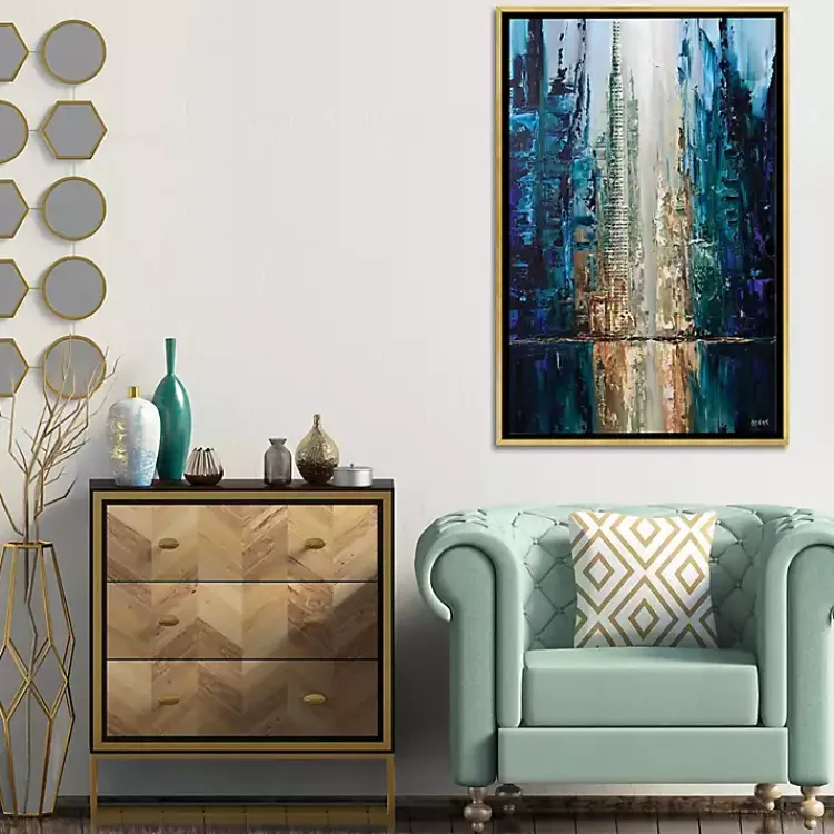 Kirklands Home Infinite Reflection Abstract Canvas Framed Art Hot