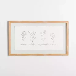 Kirklands Home Inhale Exhale Floral Wall Plaque White Best