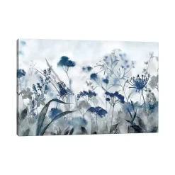 Kirklands Home Inky Indigo Canvas Art Print Blue New