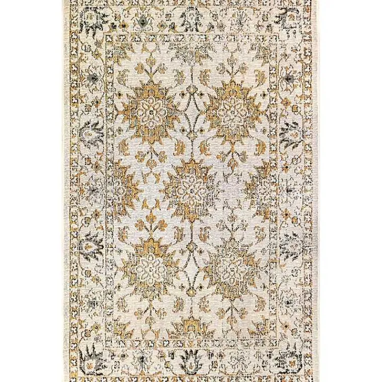 Kirklands Home Irene Yellow Daffodil Outdoor Area Rug, 4x7 Sale
