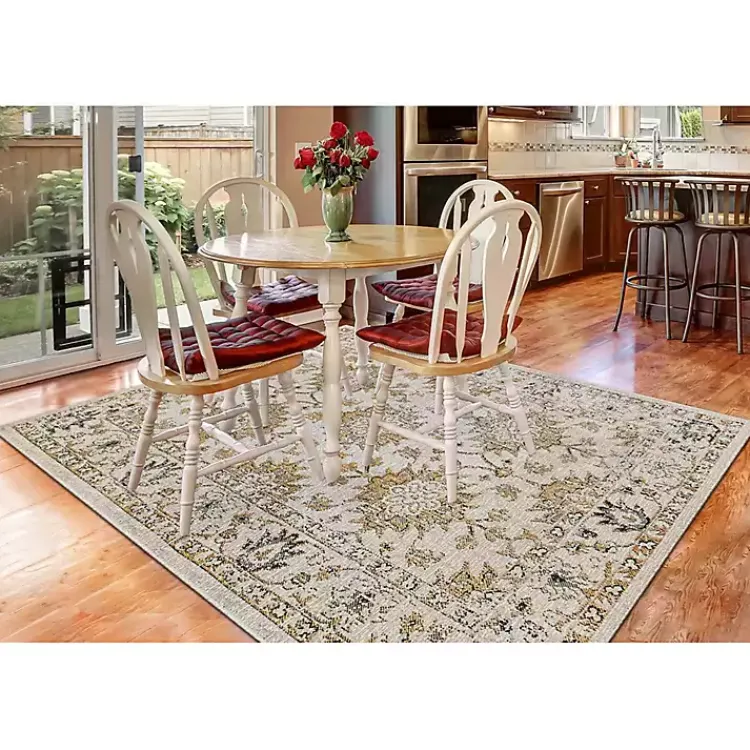 Kirklands Home Irene Yellow Daffodil Outdoor Area Rug, 4x7 Sale