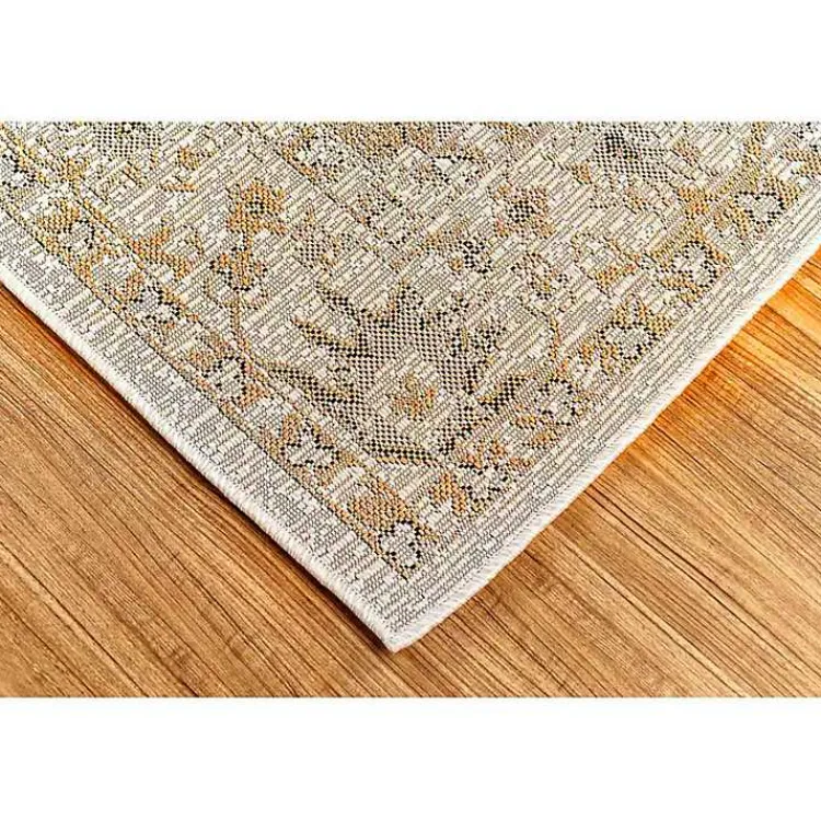 Kirklands Home Irene Yellow Daffodil Outdoor Area Rug, 4x7 Sale