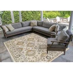 Kirklands Home Irene Yellow Daffodil Outdoor Area Rug, 6x9 Sale