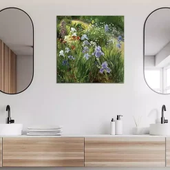 Kirklands Home Irises and Oxeye Daisies Canvas Art Print Multi Sale