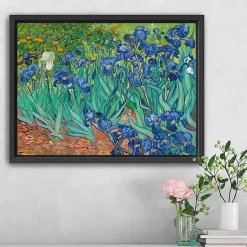 Kirklands Home Irises Framed Canvas Art Print, 26x20 in.