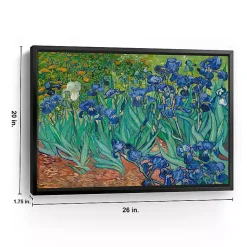Kirklands Home Irises Framed Canvas Art Print, 26x20 in.