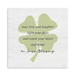 St Patricks Day Decorations>Kirklands Home Irish Blessing Canvas Art Print, 20x20 in.