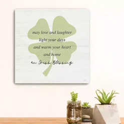St Patricks Day Decorations>Kirklands Home Irish Blessing Canvas Art Print, 20x20 in.